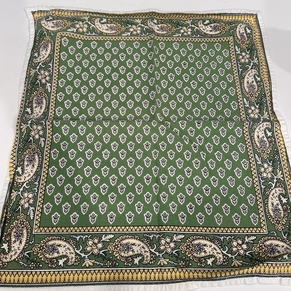 Williams Sonoma Other - Williams Sonoma Set 6 Vintage Green Yellow French Country Cottage Napkins 19x17"